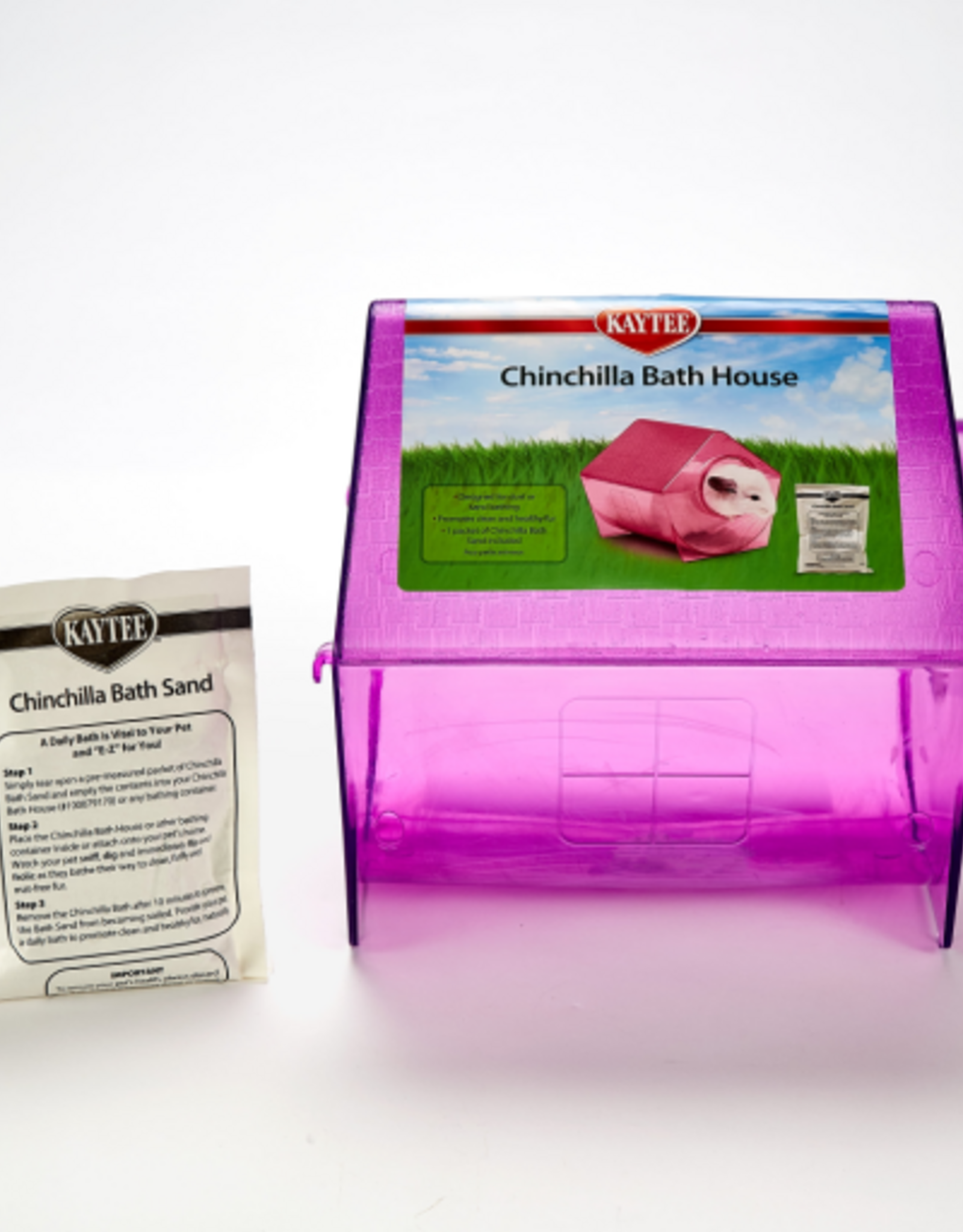 Kaytee Kaytee Chinchilla Bath House Tube  Sand & Dust Bathing  Assorted  8.64 x 9 x 8.5 inches