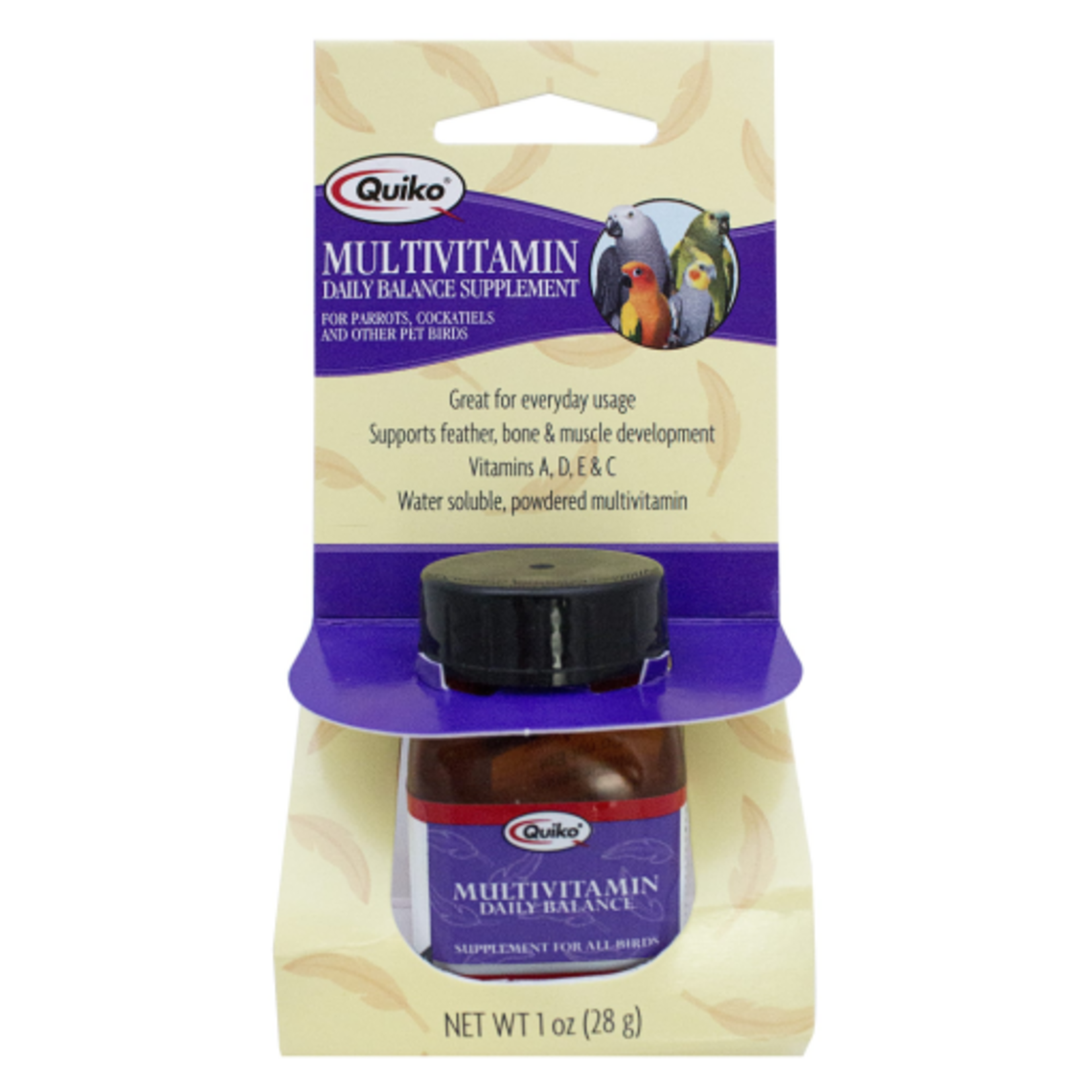 Vitakraft Sun Seed Sunseed Quiko Daily Multivitamin & Mineral Powdered Supplement for Birds - 1 oz.