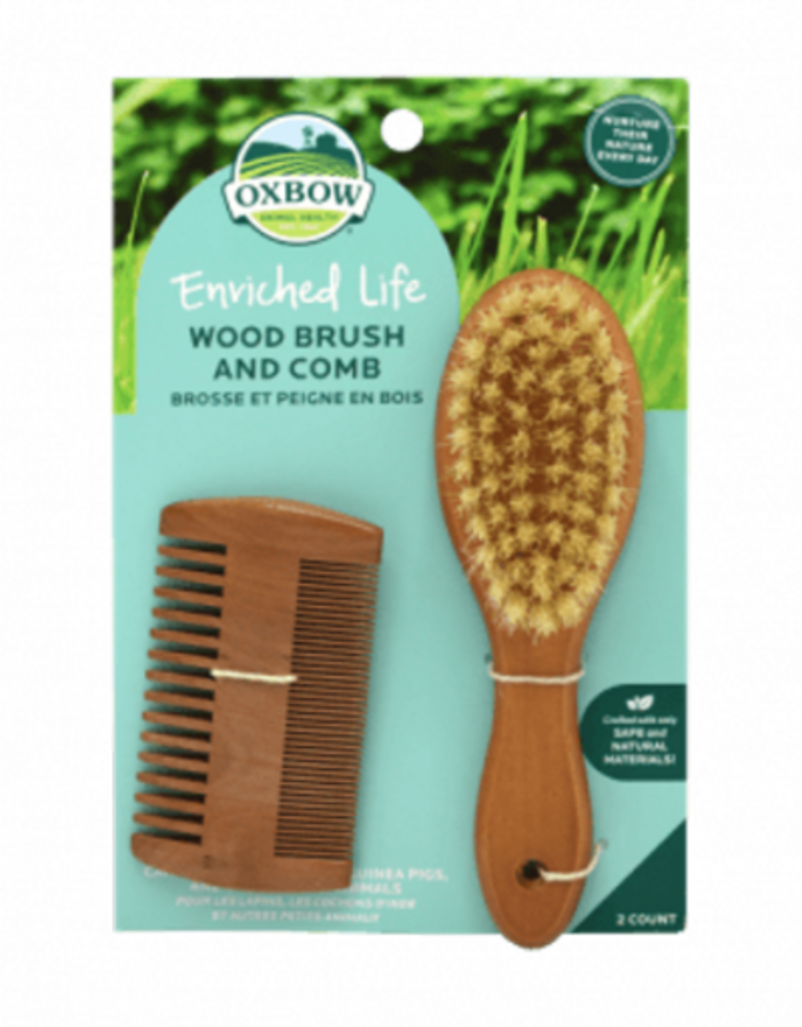 Oxbow Oxbow Wood Brush & Comb for Small Animals