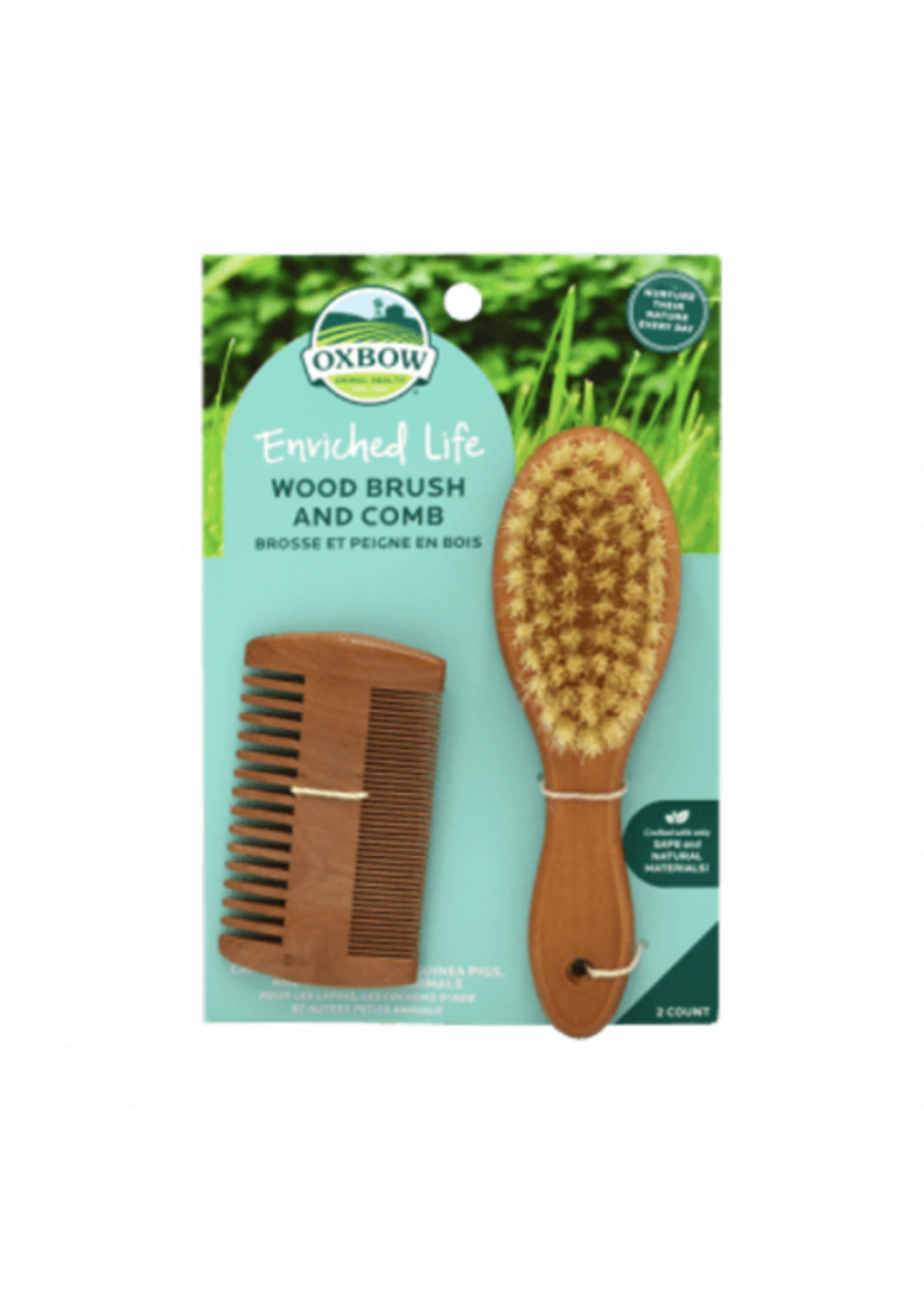 Oxbow Oxbow Wood Brush & Comb for Small Animals