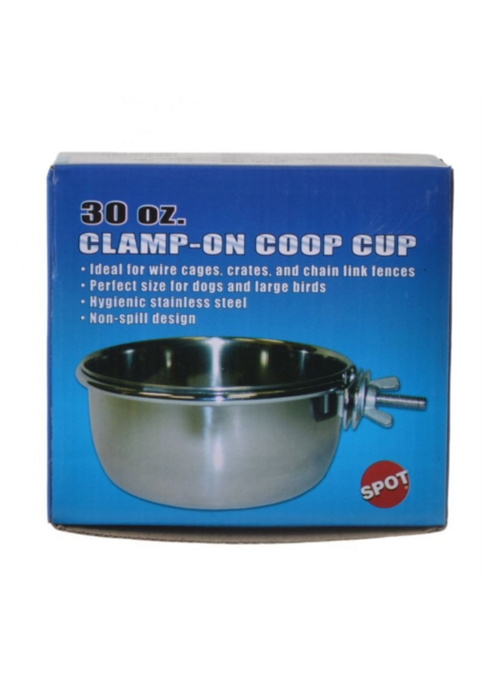 Ethical Pet Spot Stainless Steel Coop Cup with Bolt Clamp - 30 oz
