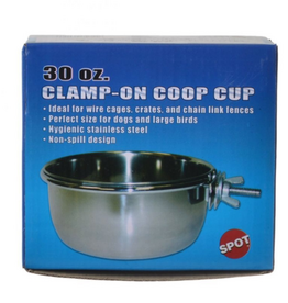 Ethical Pet Spot Stainless Steel Coop Cup with Bolt Clamp - 30 oz