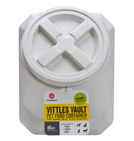 Petmate Gamma2 Vittles Vault Outback Stackable Plastic Pet Food Storage Container  Grey  40 Pound Capacity