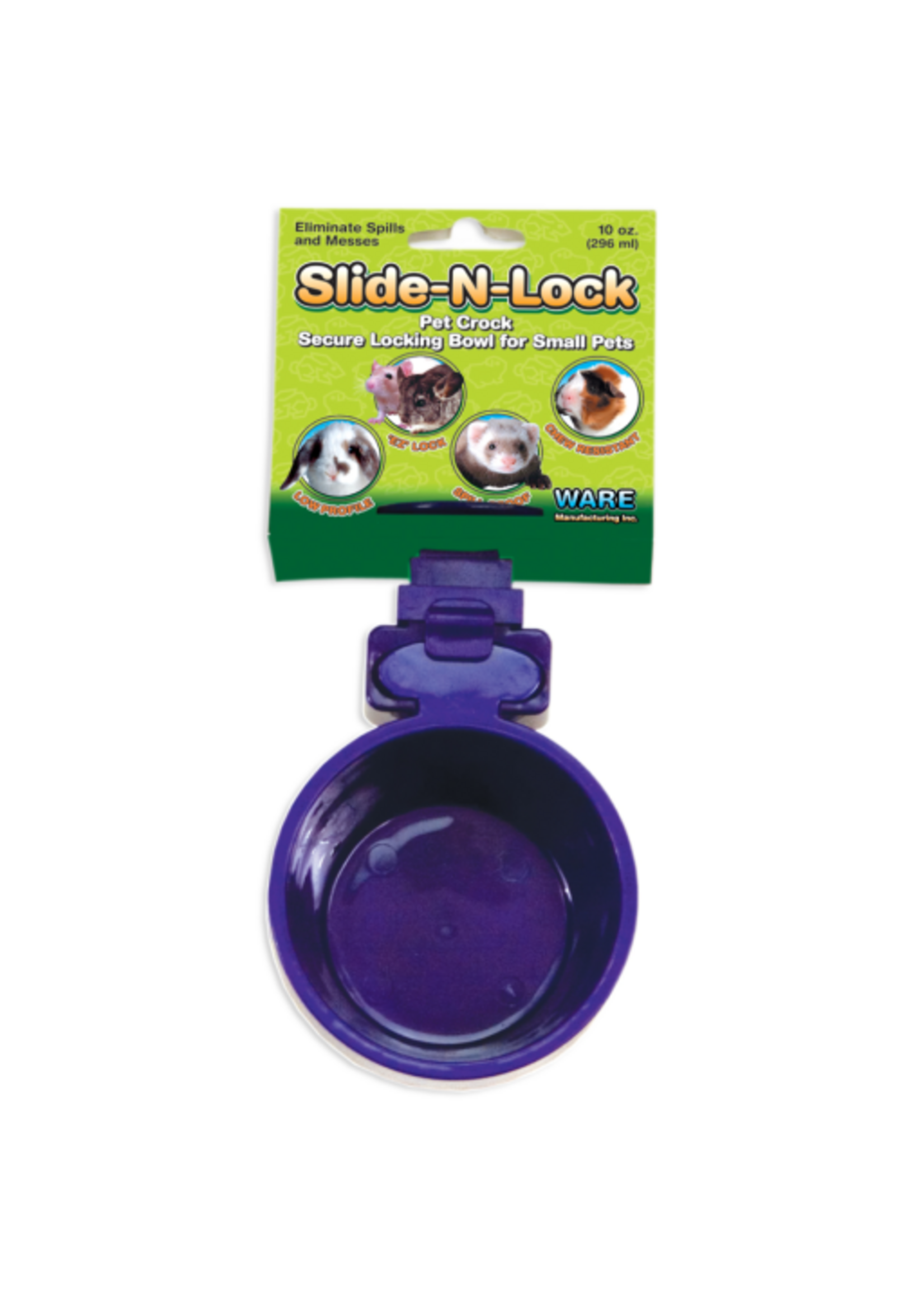 Ware Ware Plastic Slide-N-Lock Small Pet Crock - 10 oz