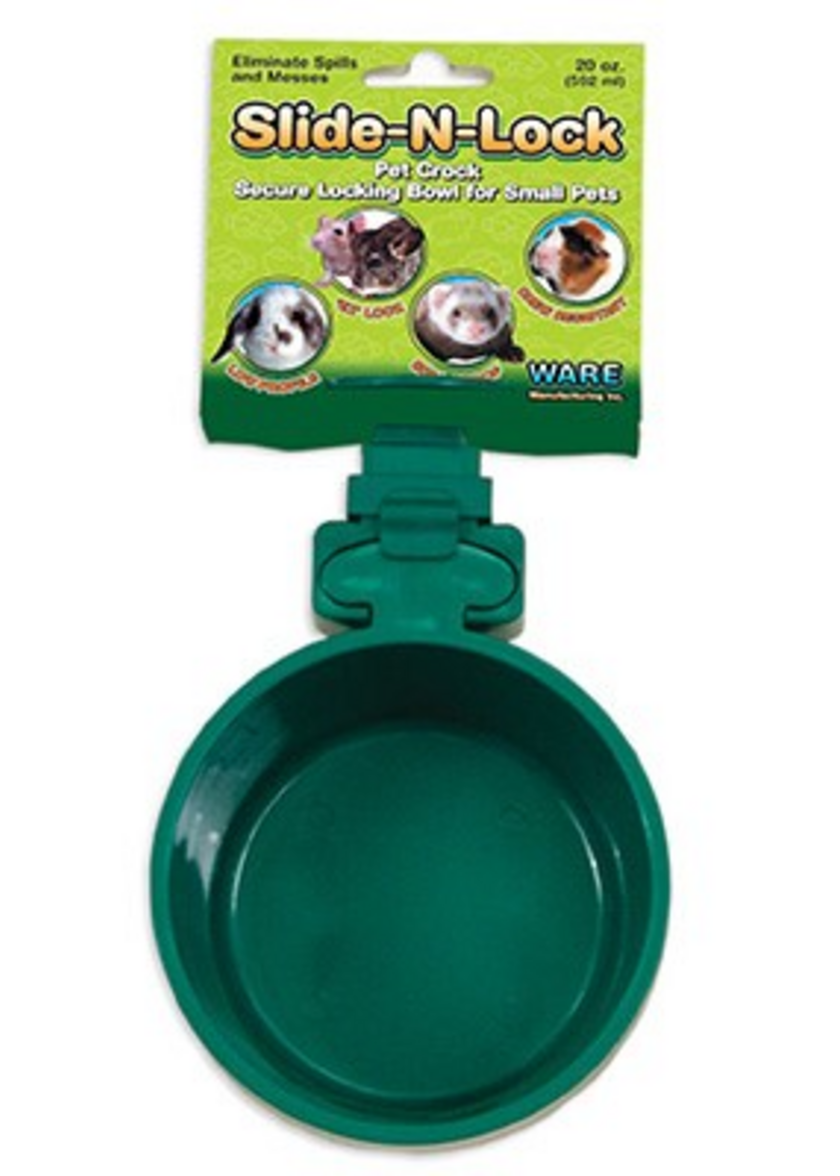 Ware Ware Plastic Slide-N-Lock Crock Pet Bowl Small - 20 oz