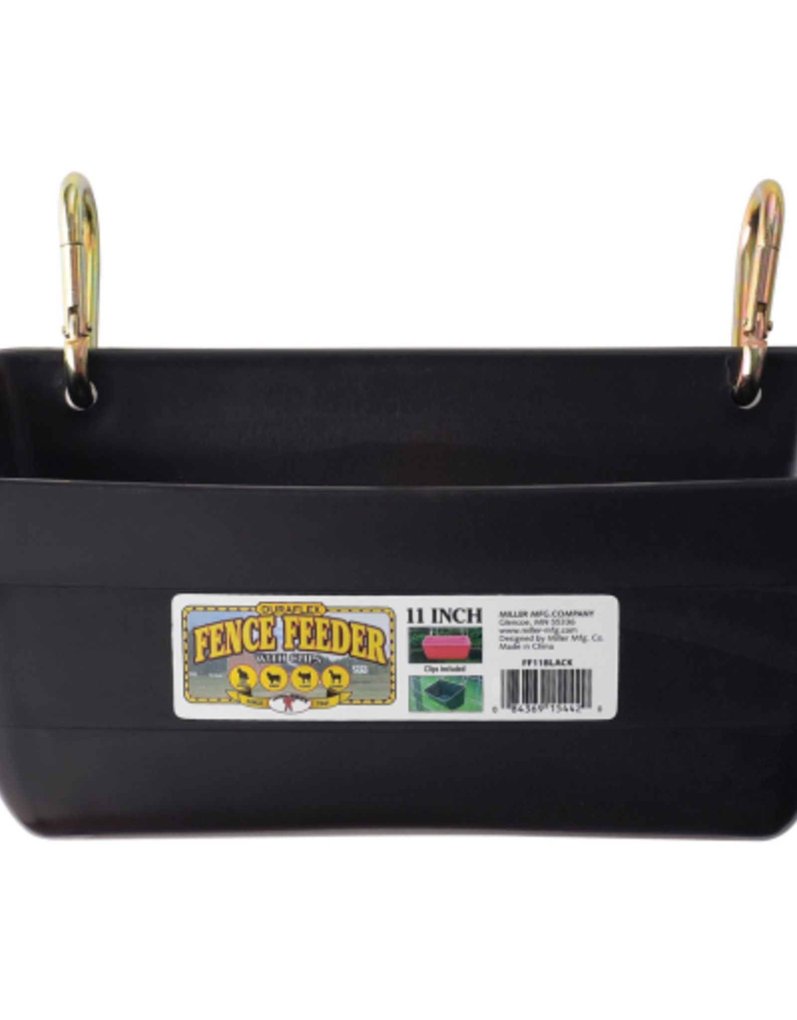 Miller Little Giant 4.5 Quart Heavy Duty Feed Trough Bucket Fence Feeder  Black