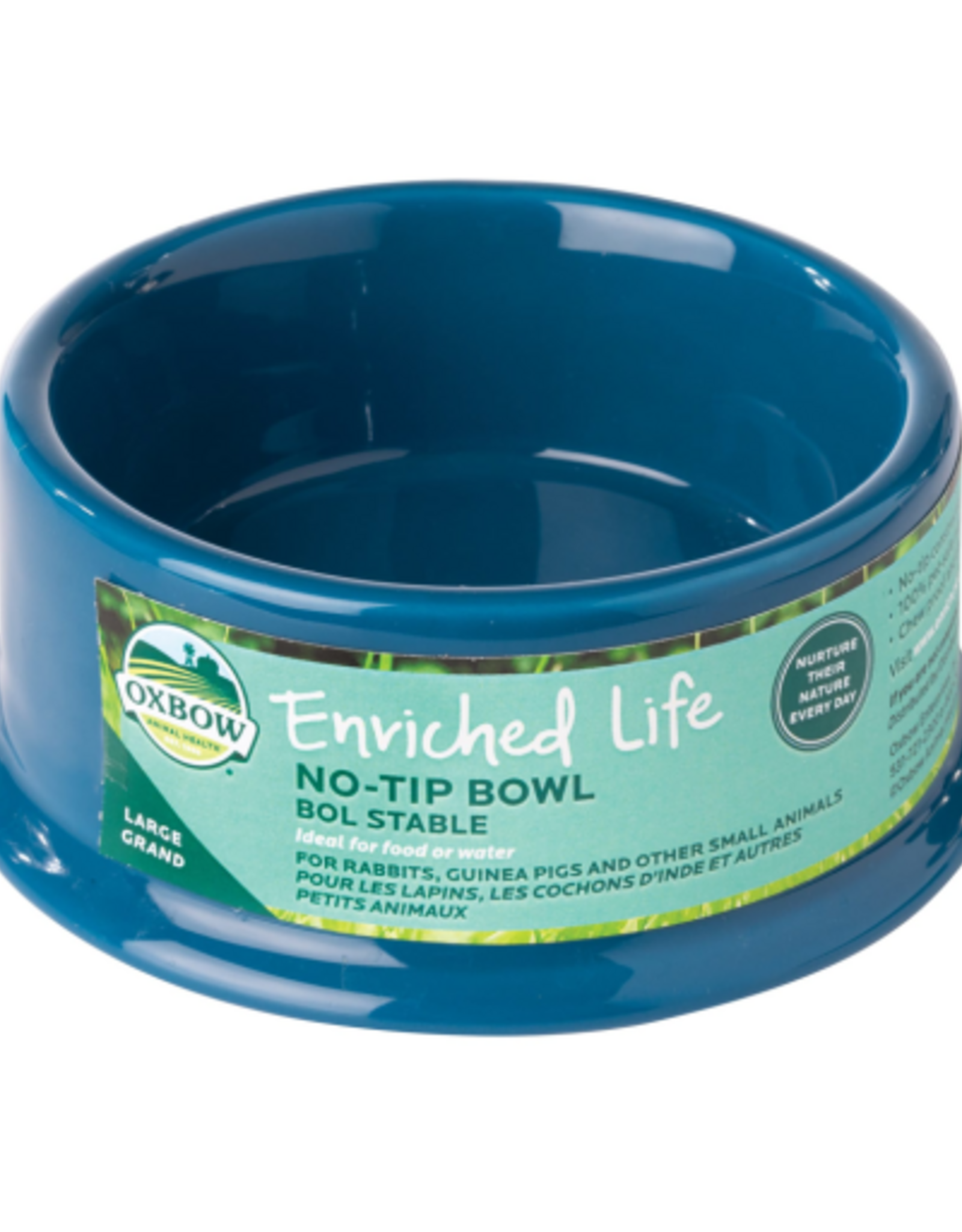 Oxbow Oxbow Animal Health Enriched Life No Tip Small Animal Bowl Blue  - Large