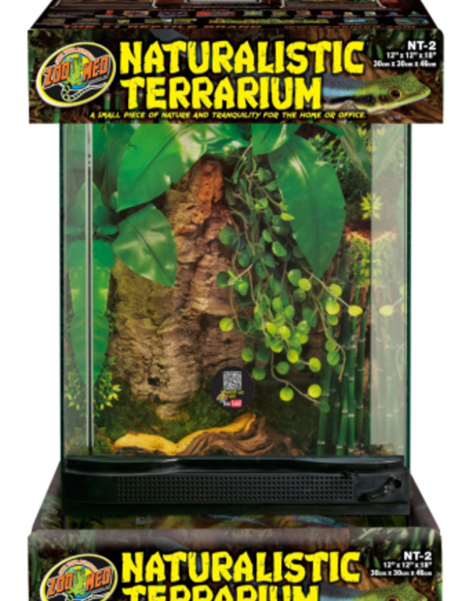 Zoo Med Zoo Med Naturalistic Terrarium Black Clear - 12 In X 12 In X 18 in