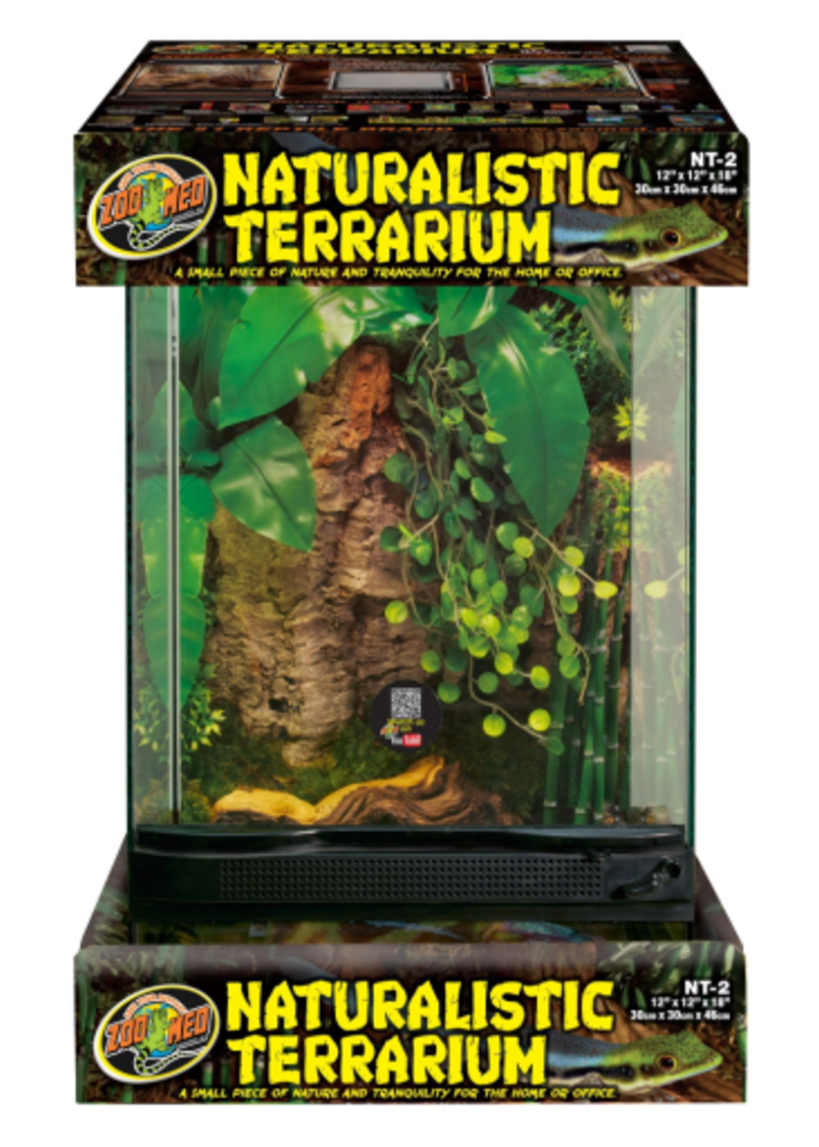 Zoo Med Zoo Med Naturalistic Terrarium Black Clear - 12 In X 12 In X 18 in