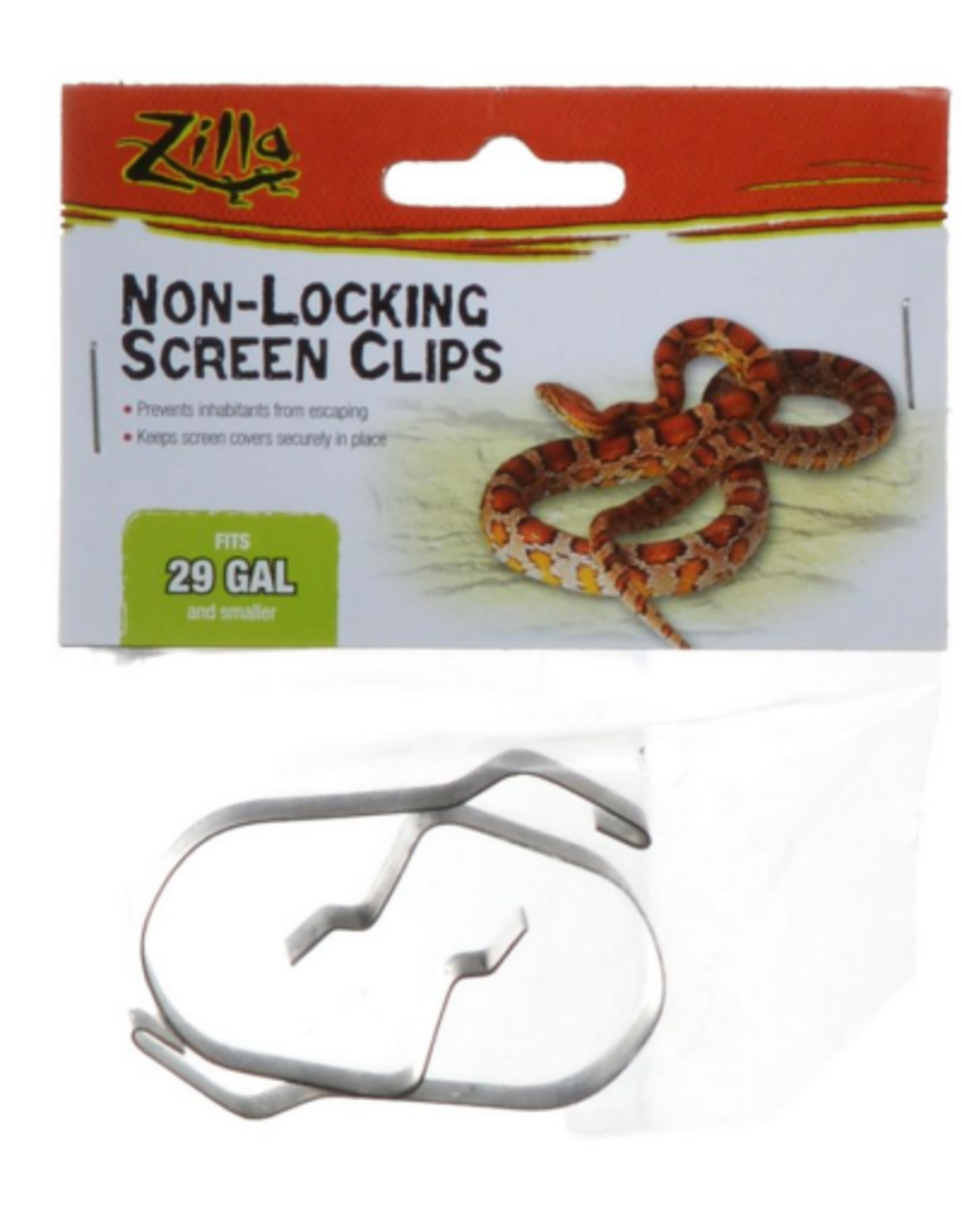 Zilla Zilla-Screen Cover Clips- Black 5-29 Gallon