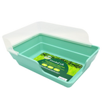 Oxbow Oxbow Enriched Life Rectangle Litter Pan with Removable Shield, 1.2 LBS, Teal