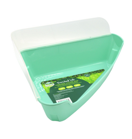 Oxbow Oxbow Animal Health Enriched Life Corner Litter Pan with Removable Shield, 1.03 LBS, Teal