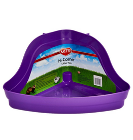 Kaytee Kaytee Hi-Corner Litter Pan Plastic Tray for Small Animal Waste