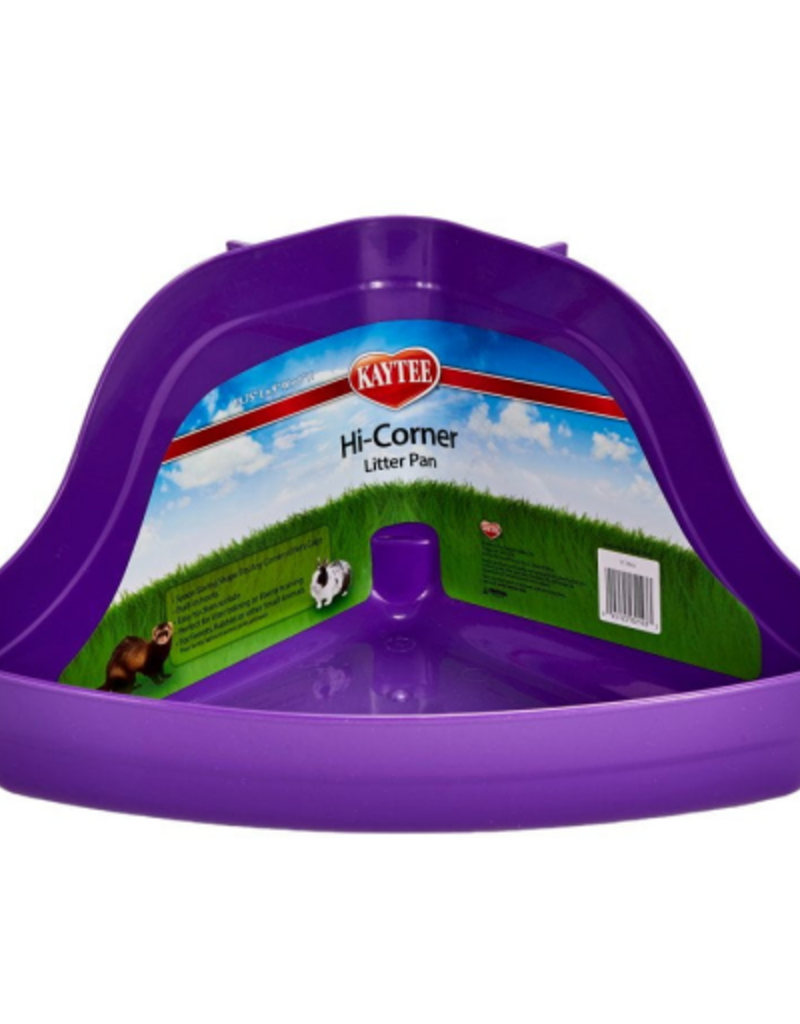 Kaytee Kaytee Hi-Corner Litter Pan Plastic Tray for Small Animal Waste