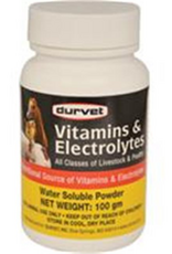 Durvet Durvet Vitamins & Electrolytes for Livestock & Poultry - 100 gm