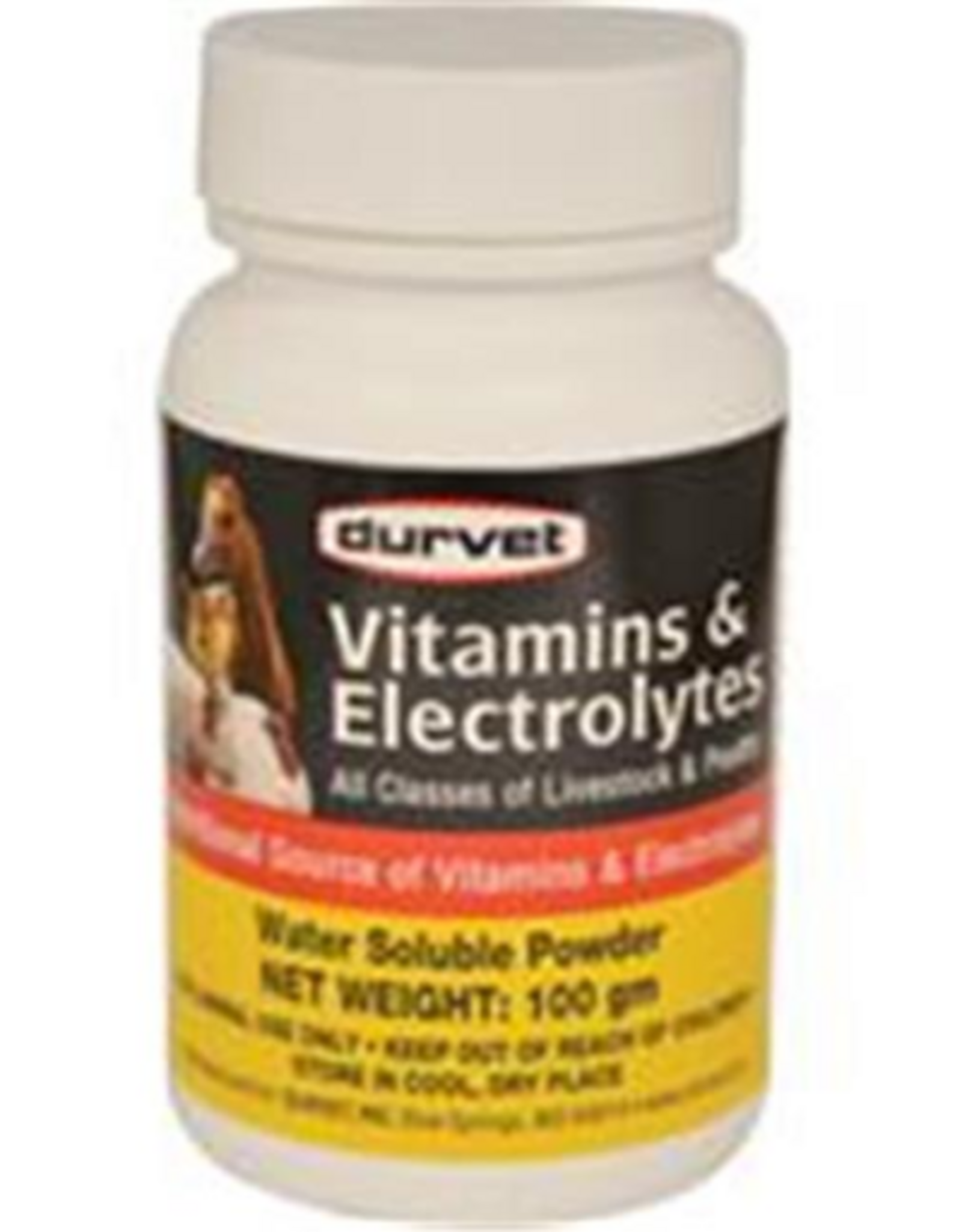 Durvet Durvet Vitamins & Electrolytes for Livestock & Poultry - 100 gm