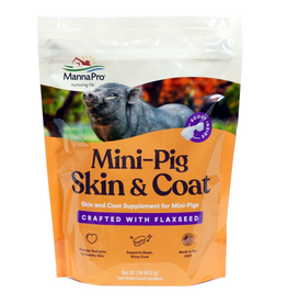 Manna Pro Manna Pro Mini-Pig Skin and Coat Supplement | Skin and Coat Supplement for Mini-Pigs | Provides Nutrients to Support Skin & Coat Health and Appearance | 1 lb