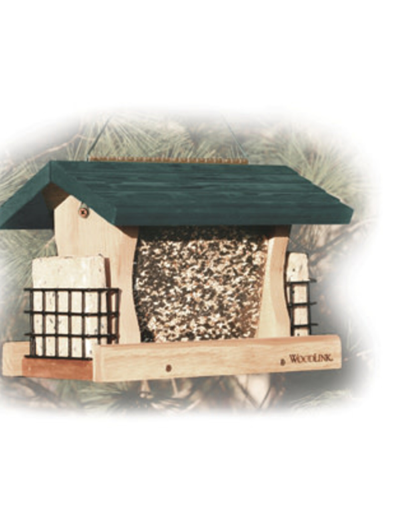 Panacea Woodlink Large Cedar Garden Feeder with Suet Cages - 4 Quarts