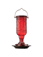 Perky-Pet Perky-Pet More Birds Red Jewel Glass Bottle Hummingbird Feeder - 20 oz
