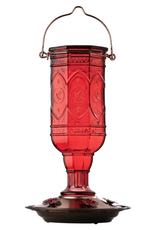 Perky-Pet Perky-Pet More Birds Red Jewel Glass Bottle Hummingbird Feeder - 20 oz