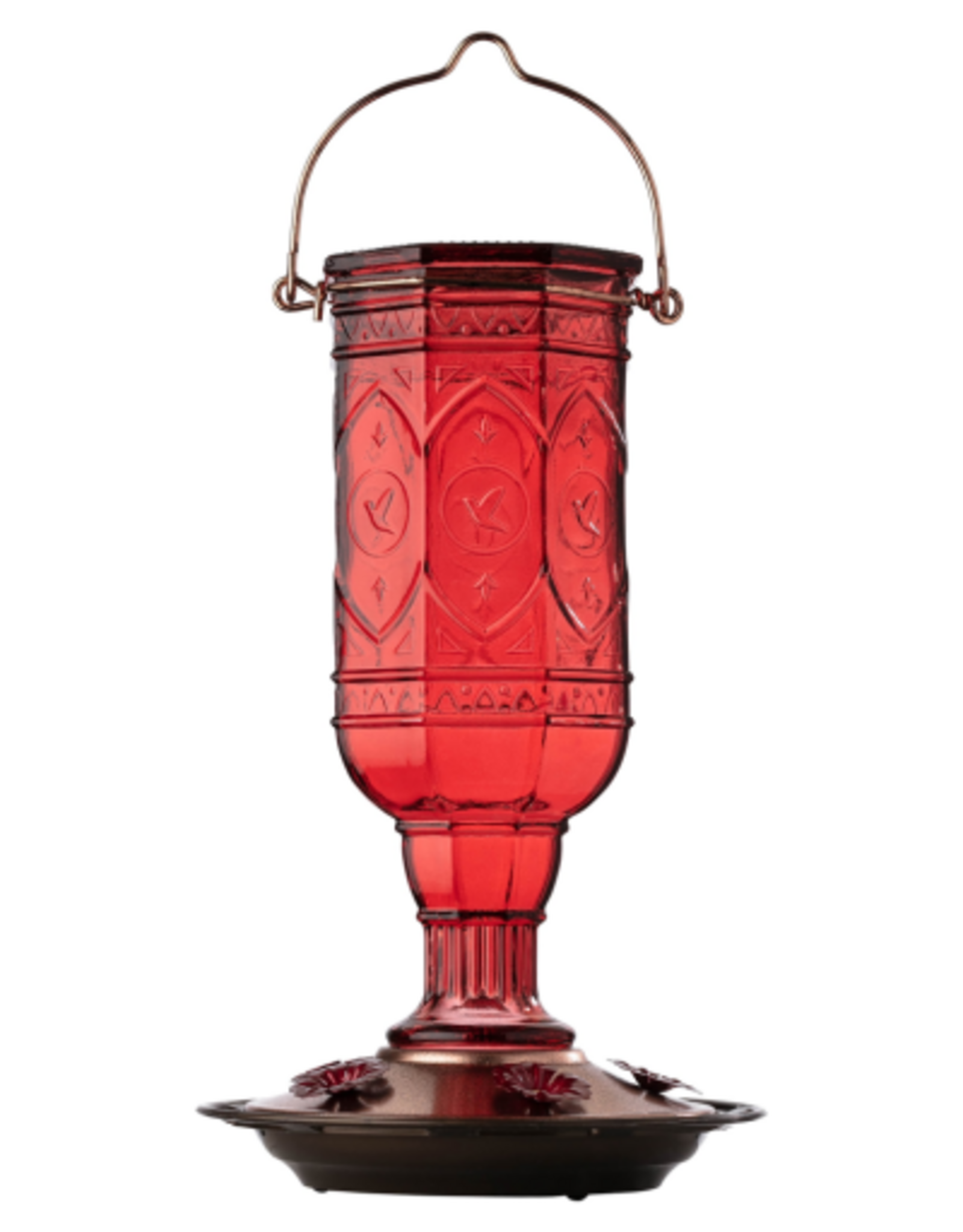 Perky-Pet Perky-Pet More Birds Red Jewel Glass Bottle Hummingbird Feeder - 20 oz