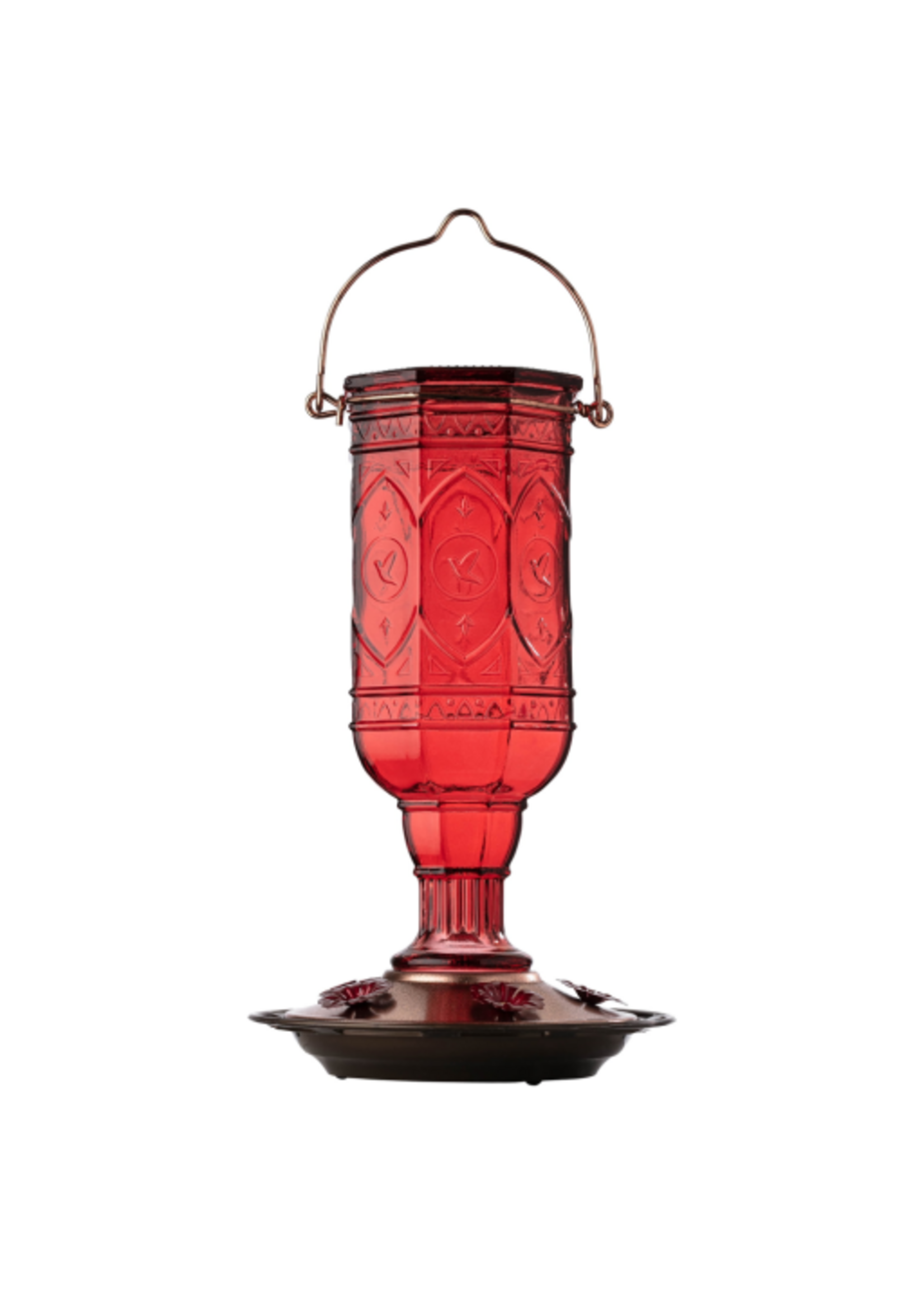 Perky-Pet Perky-Pet More Birds Red Jewel Glass Bottle Hummingbird Feeder - 20 oz