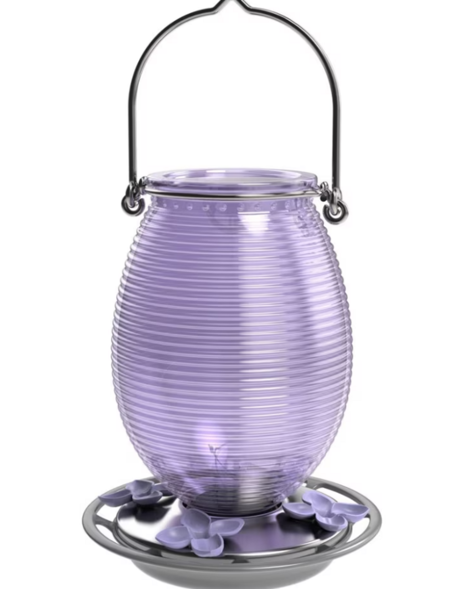 Nature's Way Lilac Dreams Antique Glass Hummingbird Feeder 29 Oz