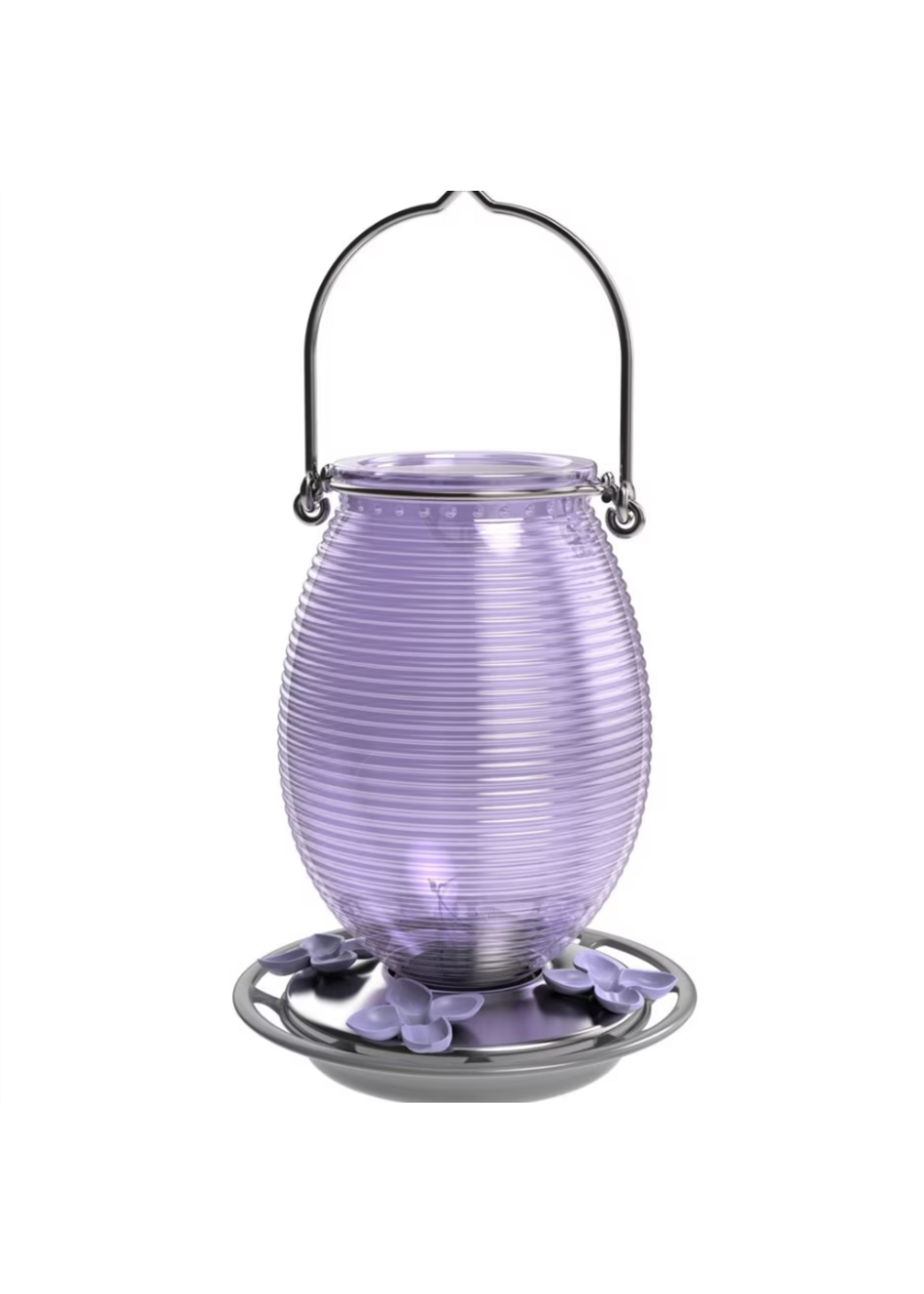 Nature's Way Lilac Dreams Antique Glass Hummingbird Feeder 29 Oz