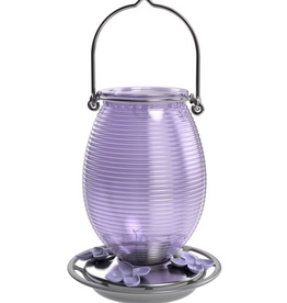 Nature's Way Lilac Dreams Antique Glass Hummingbird Feeder 29 Oz