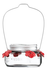 Nature's Way Nature's Way Bird Products 6oz Mason Jar Hummingbird Glass Feeder 2.5"