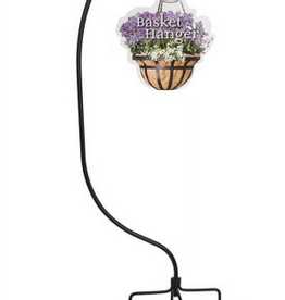 Panacea Woodlink Staked Basket Hanger with Bird Black 4 H