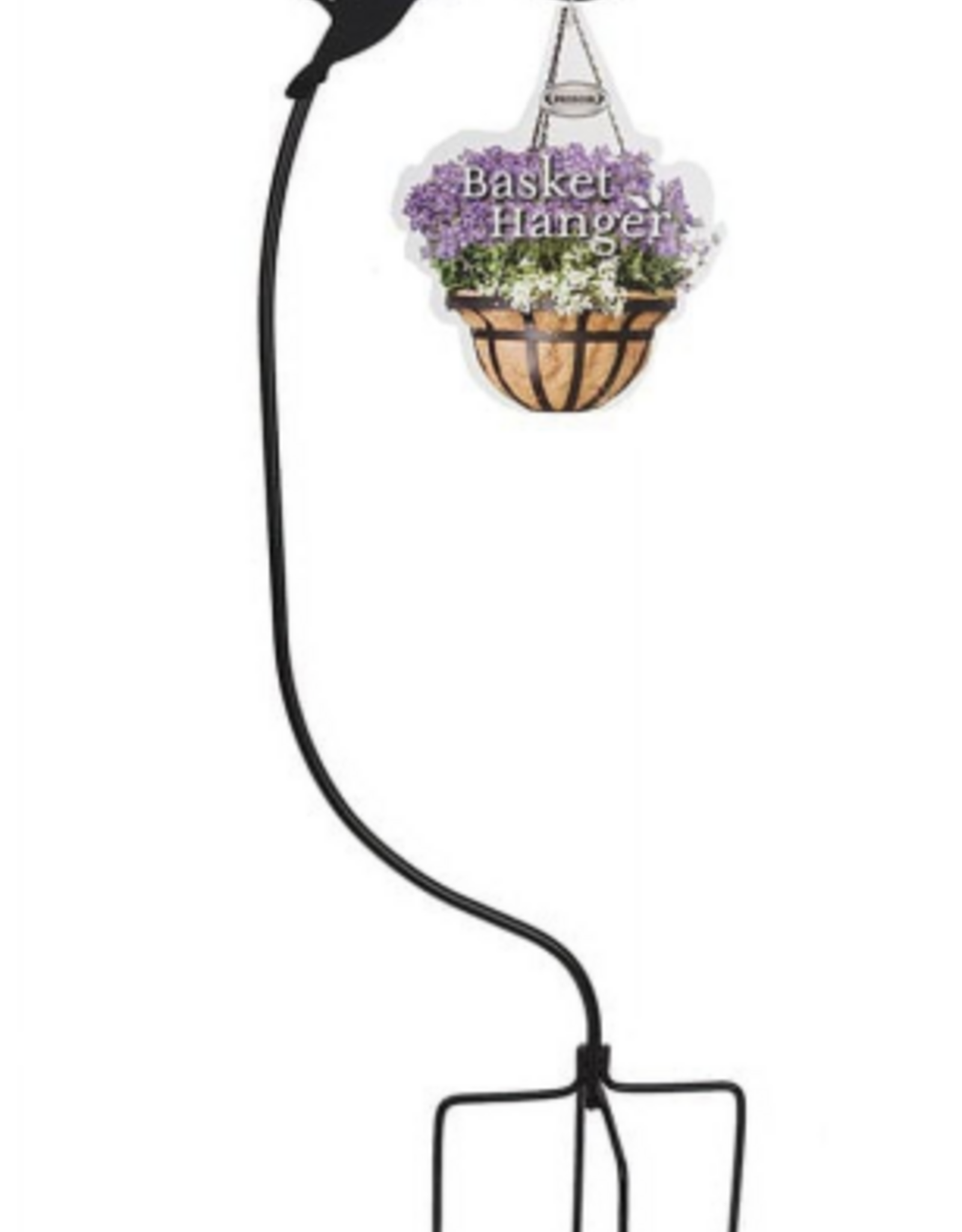 Panacea Woodlink Staked Basket Hanger with Bird Black 4 H