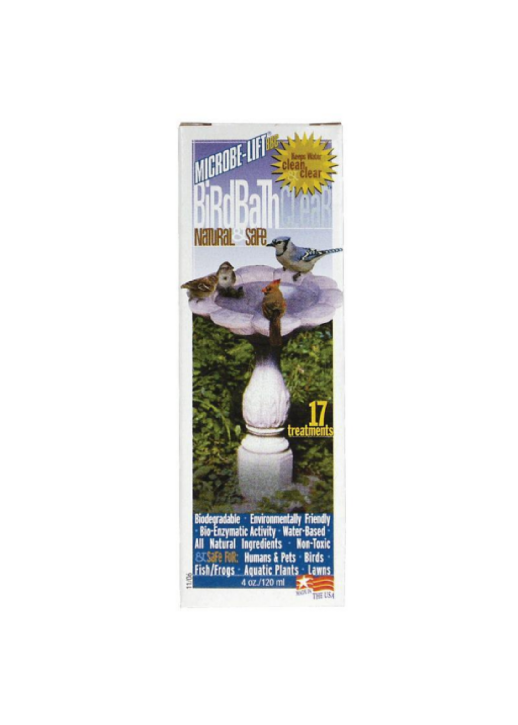 Ecological Laboratories-Microbe-lift Birdbath Clear 17 Treatments (Case of 12 )