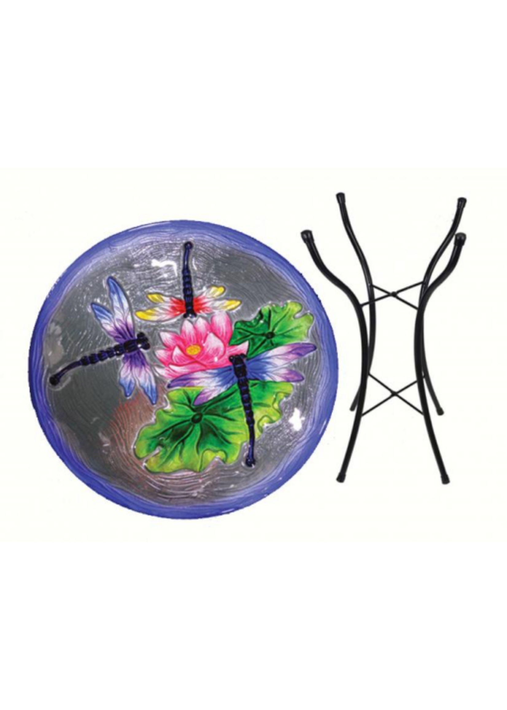 Songbird Essentials Songbird Essentials Dragonfly Trio Bird Bath with Stand 18 in