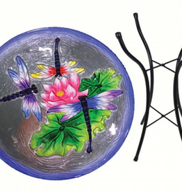 Songbird Essentials Songbird Essentials Dragonfly Trio Bird Bath with Stand 18 in