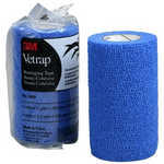 3M 3M D-Vetrap Bandaging Tape- Blue 4 Inchx5 Yard