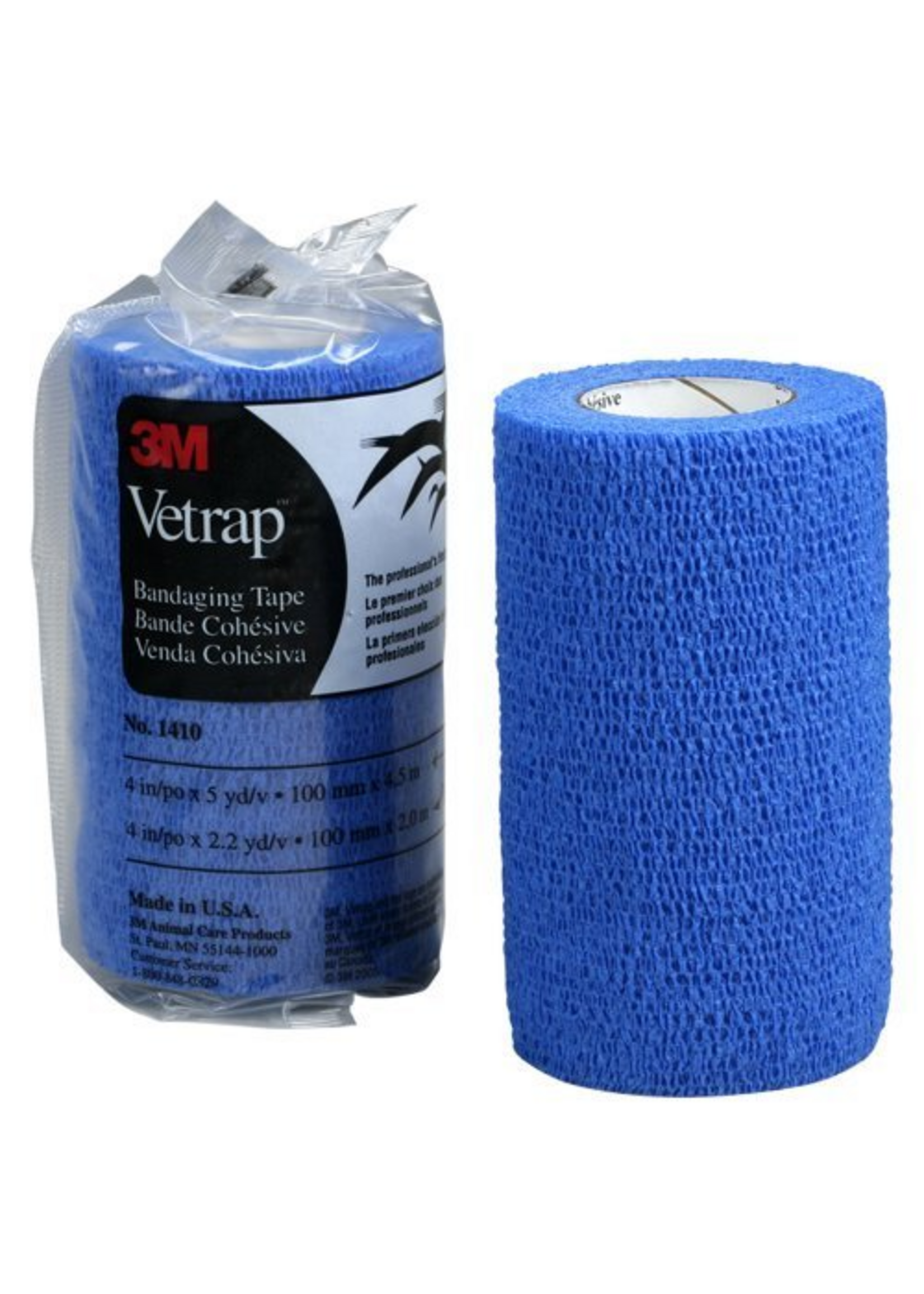 3M 3M D-Vetrap Bandaging Tape- Blue 4 Inchx5 Yard