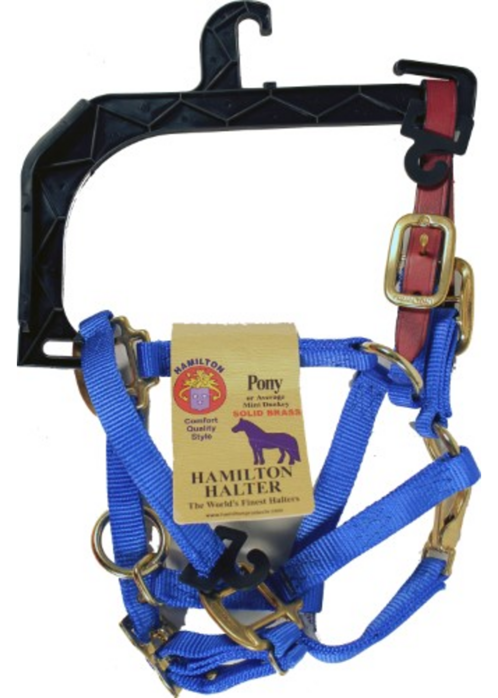 Hamilton Hamilton Adjustable Halter with Latigo Overlay & Snap