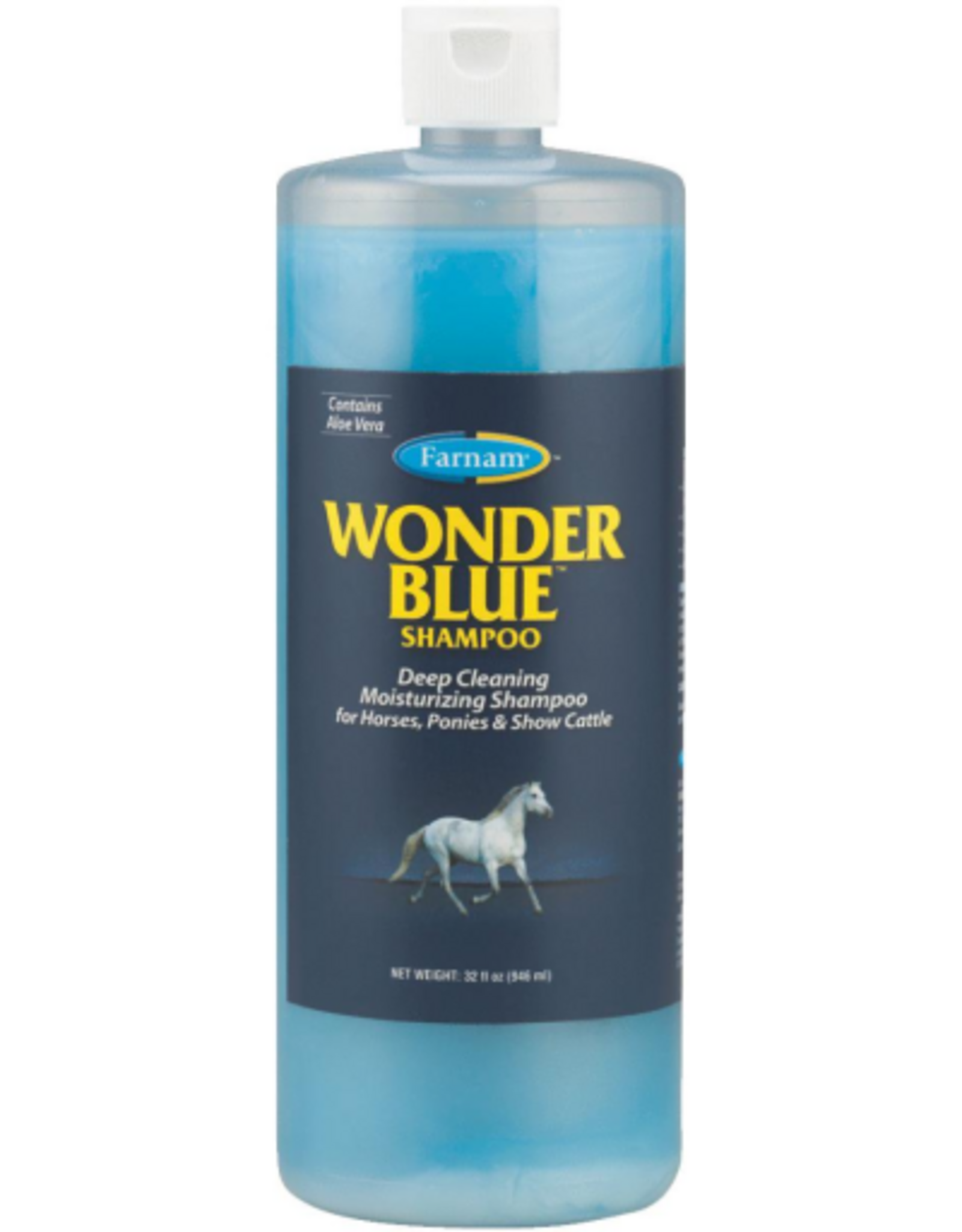 Farnam Farnam Wonder Blue Deep Cleaning Moisturizing Shampoo | for Horses and Show Cattle | 32 oz