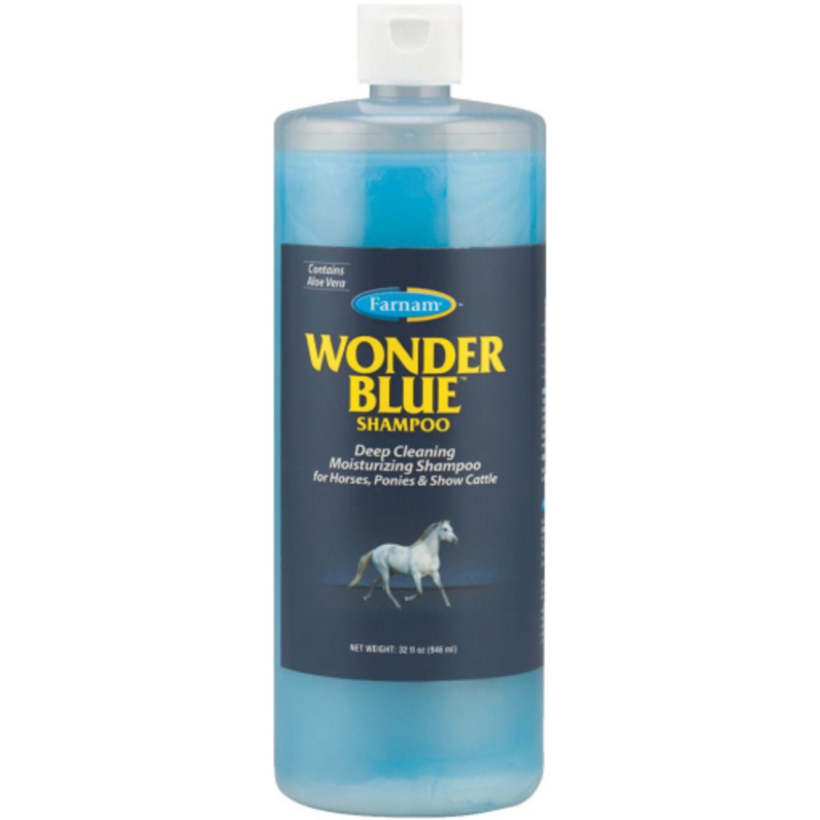 Farnam Farnam Wonder Blue Deep Cleaning Moisturizing Shampoo | for Horses and Show Cattle | 32 oz