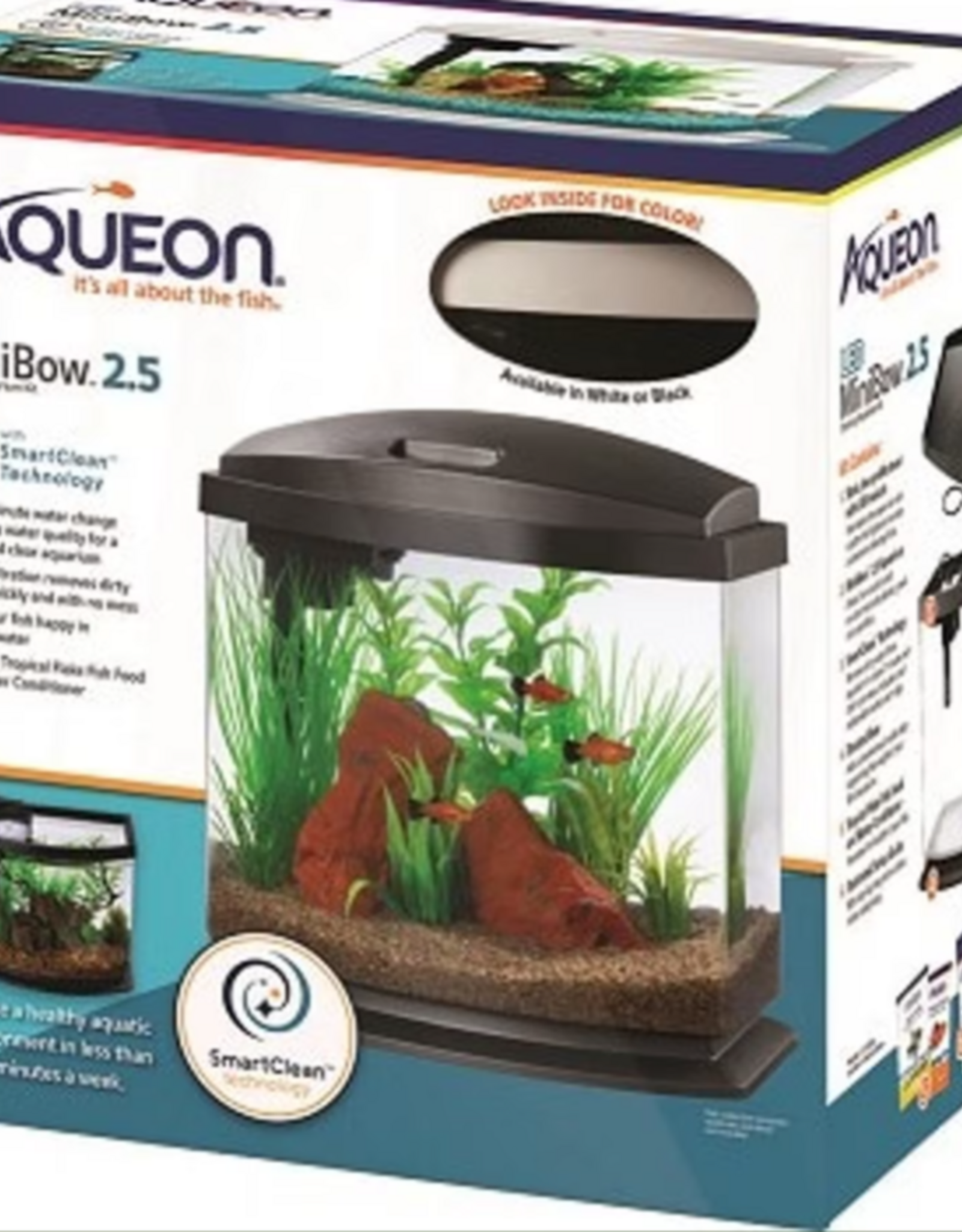 Aqueon Aqueon Mini Bow LED Smartclean Kit - 2.5 gallon, Black