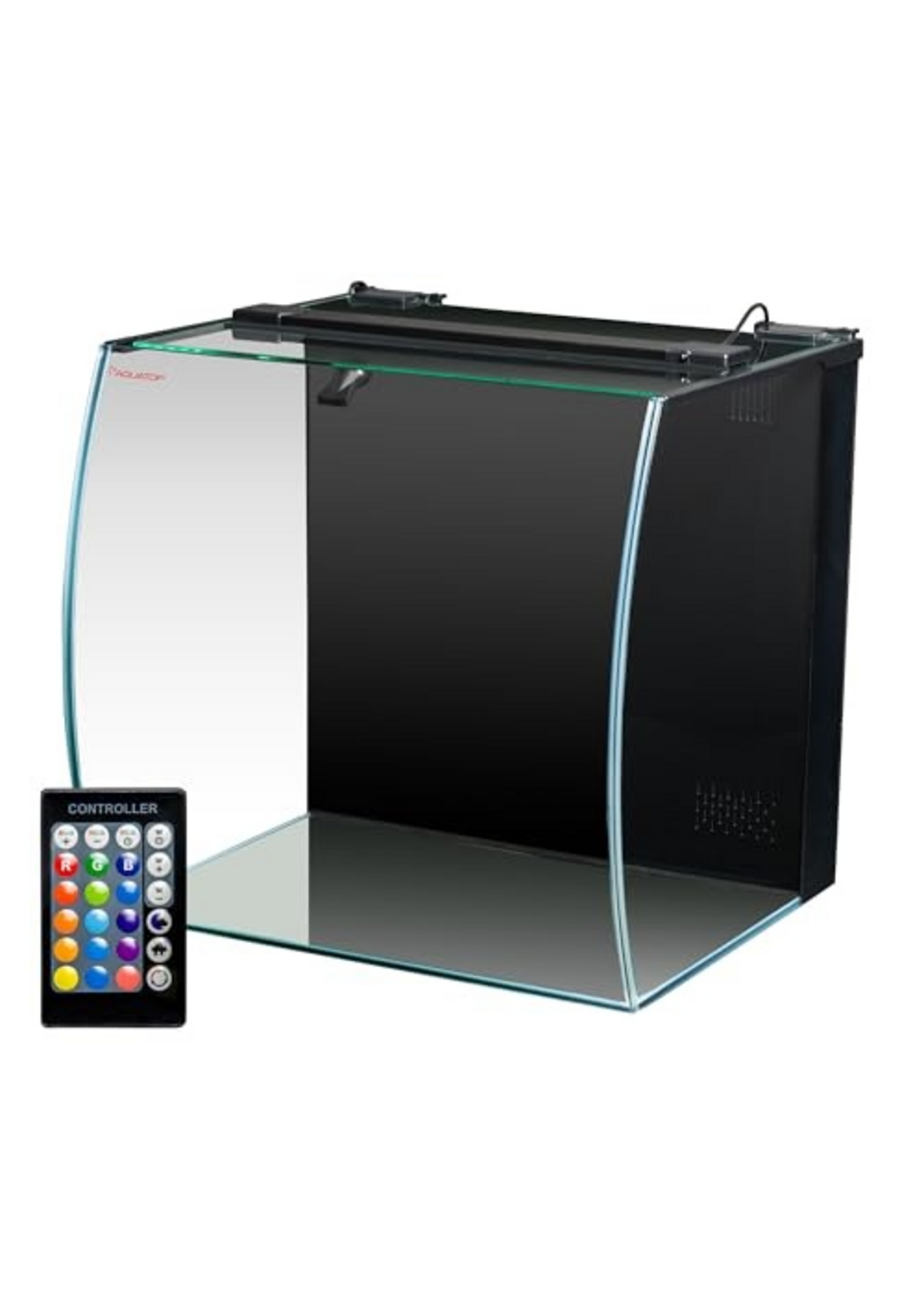 Aquatop Aquatop Bow Front Glass Aquarium Kit with Filter and LED Lighting - 13.5 Gallon