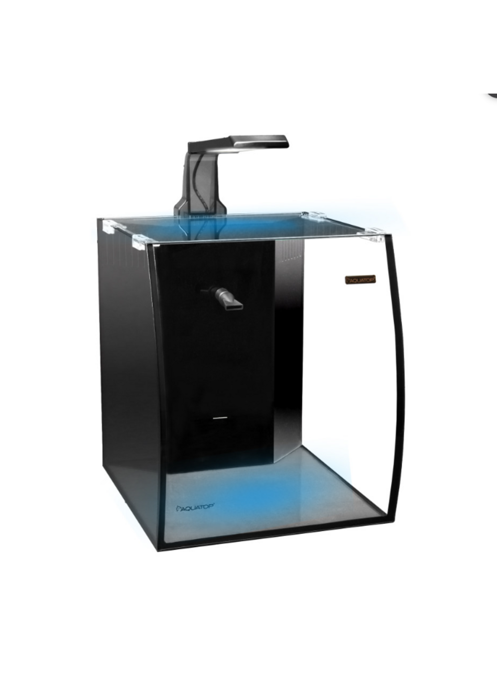 Aquatop Aquatop Bow Front Glass Aquarium Desktop Fish Tank  All In One with Pump and LED Light - 5 Gallon