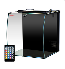 Aquatop Aquatop Bow Front Glass Aquarium Kit with Filter and LED Lighting - 8.6 Gallon