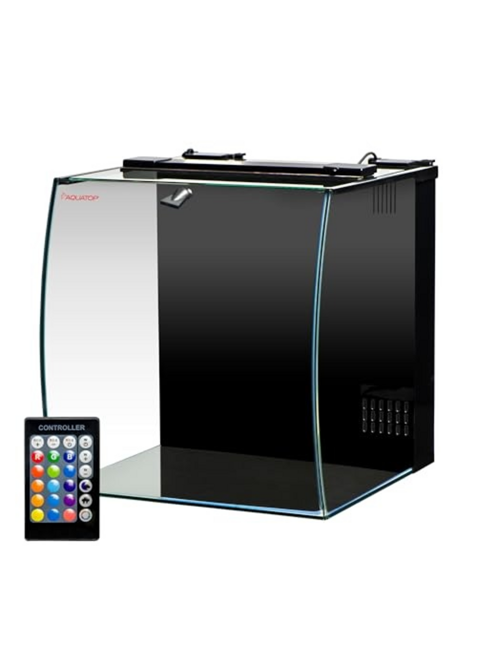 Aquatop Aquatop Bow Front Glass Aquarium Kit with Filter and LED Lighting - 8.6 Gallon