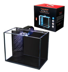Aquatop Aquatop Venti Air Driven Glass Aquarium Tank  0.5 cm Showcase Glass Complete Kit Includes 2 Gal Fish Tank  LED Light