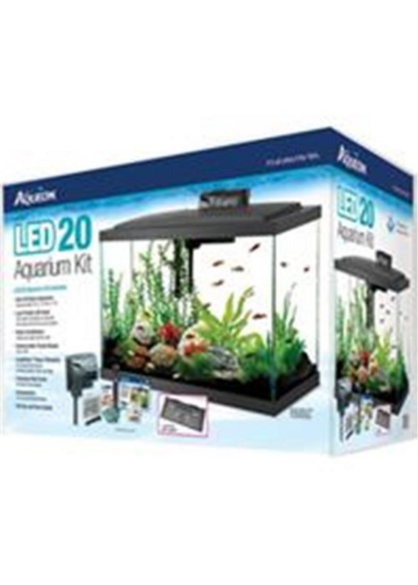Aqueon Aqueon LED Aquarium Kit Black - 20 Gallon