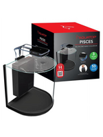 Aquatop Aquatop Pisces Glass Aquarium Nano Fish Tank 3 Gallon Half-Circle All In One with Filter and LED Light
