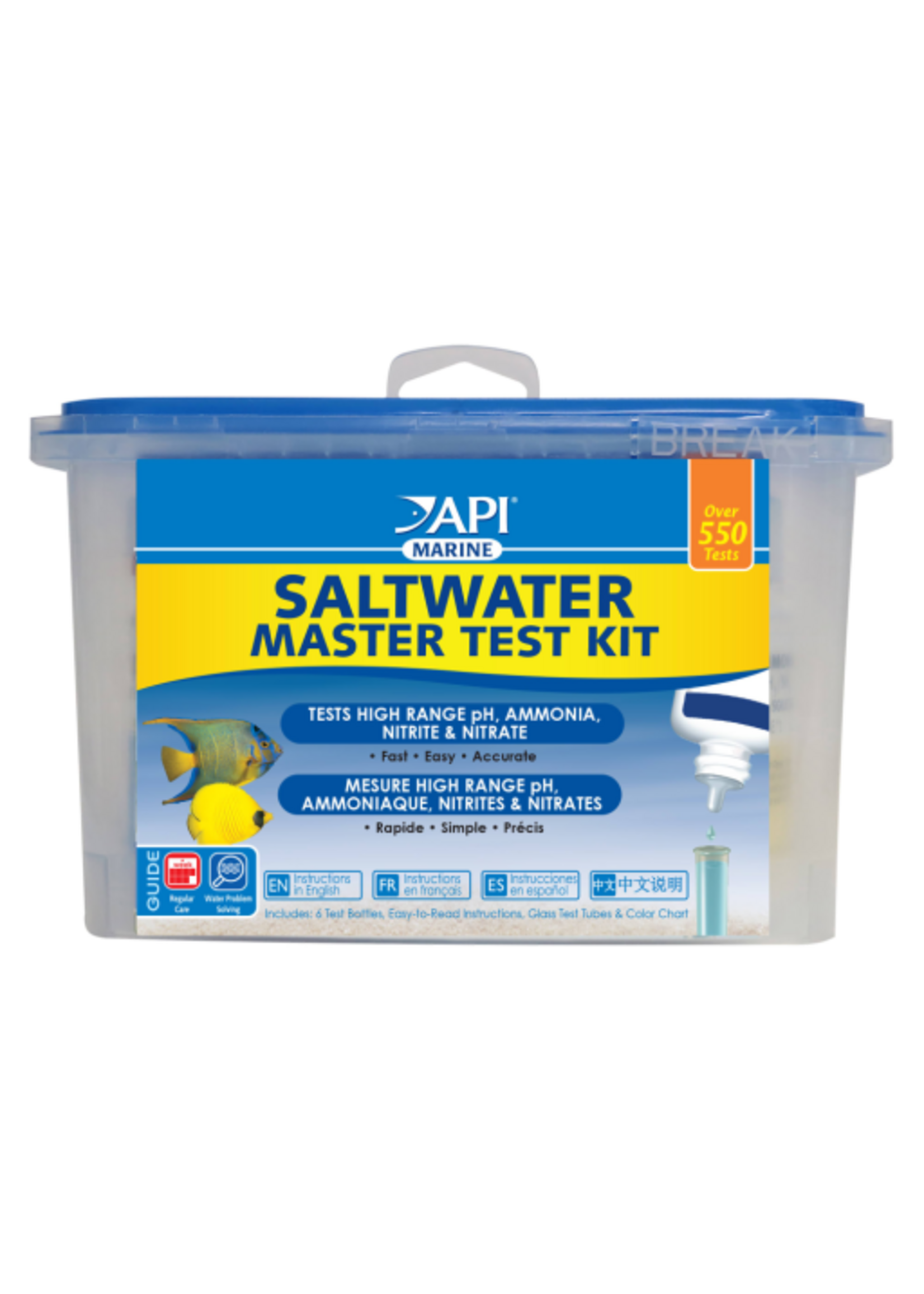 API API Saltwater Master Test Kit  Aquarium Water Test Kit - 550 Tests