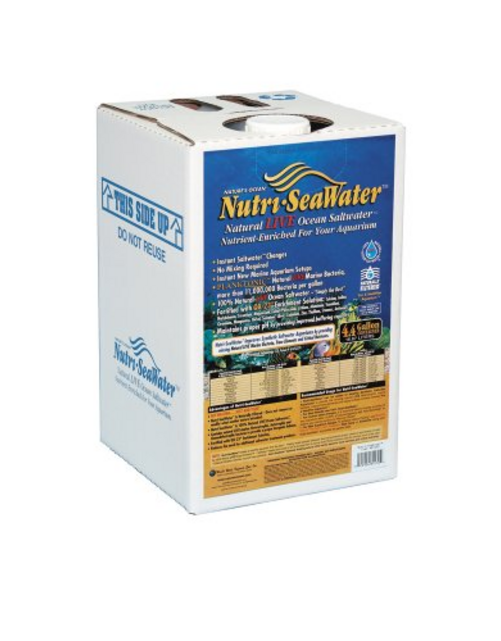 Nutri-SeaWater Natural Live Ocean Saltwater, 4.4 Gallons, White